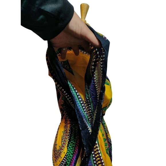 Dashiki multi-color tribal shirt Pattra Chiang-Mai One Size  see measurements - Picture 8 of 10